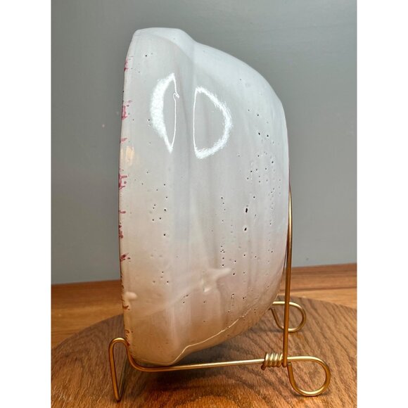 Bybee Pottery KY Christmas Poinsettia Flower Pink White Spongeware Mixing Bowl - Picture 11 of 16